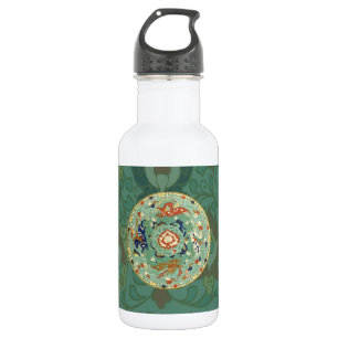 Chinesischer Zirkel Blau grün Trinkflasche