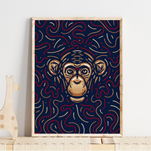 Chinesischer Zodiac-Affe | Zodiac Digital Print Poster