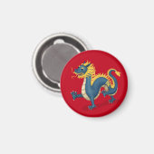 Chinesischer Zodiac Dragon Astrologie Schild Rot Magnet (Vorderseite/Rückseite)