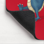 Chinesischer Zodiac Dragon Astrologie Schild Rot Mousepad (Ecke)