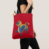 Chinesischer Zodiac Dragon Astrologie Schild Rot Tasche (Von Nahem)