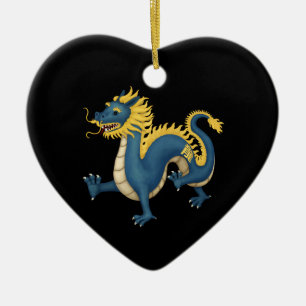 Chinesischer Zodiac Dragon Astrologie Schild Schwa Keramik Ornament