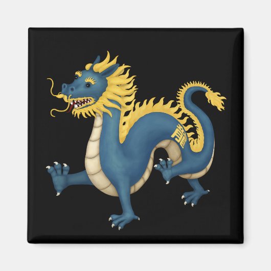 Chinesischer Zodiac Dragon Astrologie Schild Schwa Magnet (Vorne)