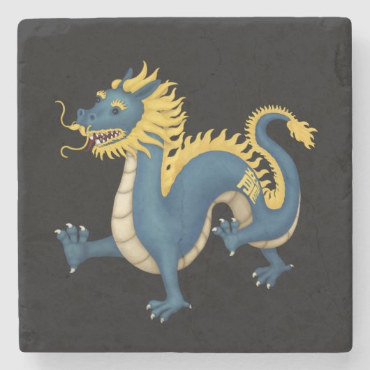 Chinesischer Zodiac Dragon Niedlich Astrologie Sch Steinuntersetzer (Vorderseite)