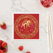 Chinesischer Zodiac Dragon Red/Gold ID542 Serviette (Beispiel)