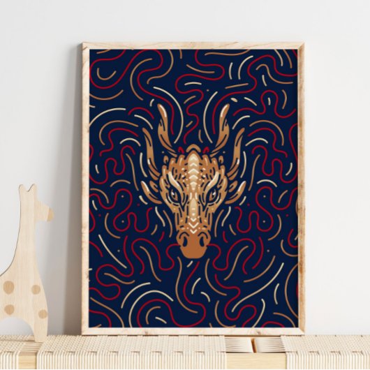 Chinesischer Zodiac Dragon | Zodiac Digital Print Poster