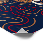 Chinesischer Zodiac Ox | Zodiac Digital Print Poster (Ecke)