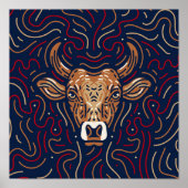 Chinesischer Zodiac Ox | Zodiac Digital Print Poster (Vorne)