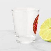 Chinesischer Zodiac Rat Red/Gold ID542 Schnapsglas (Links)