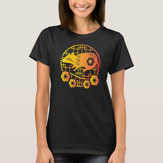 Chinesischer Zodiac Rat T-Shirt (Vorderseite)