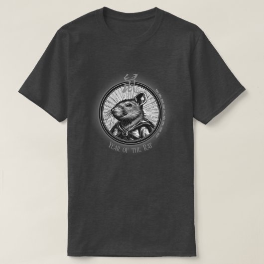 Chinesischer Zodiac "Rat" T-Shirt (Design vorne)