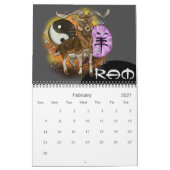 Chinesischer Zodiac-Tierzeichenkalender Kalender (Feb 2027)