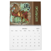 Chinesischer Zodiac-Tierzeichenkalender Kalender (Jan 2027)