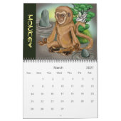 Chinesischer Zodiac-Tierzeichenkalender Kalender (Mär 2027)