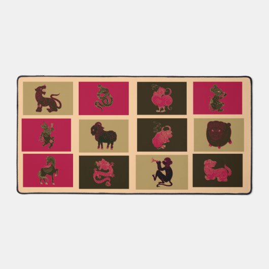 Chinesischer Zodiak Schreibtischunterlage (Vorderseite)