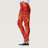 Chinesischer Zodiakdrache, glückliches neues Jahr Leggings (Links)