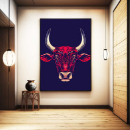 Chinesischer Zodiakus Ochsen Wandkunst Druck Japan Leinwanddruck