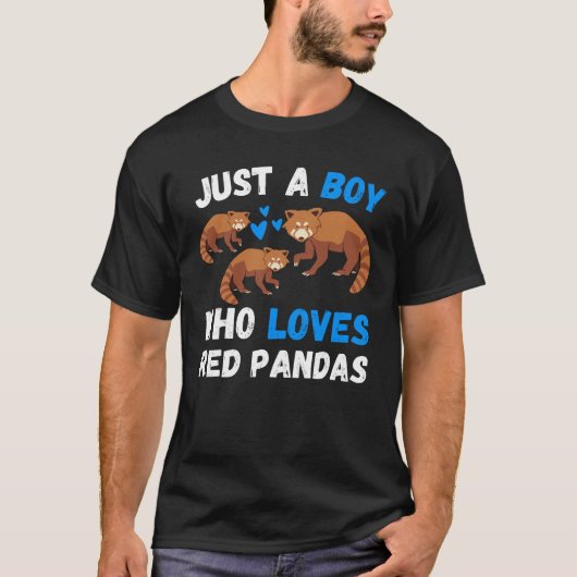 Chinesischer Zootier Lover Boys Gift Red Panda T-Shirt (Vorderseite)