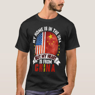 Chinesisches amerikanisches Patriot Heart aus Chin T-Shirt