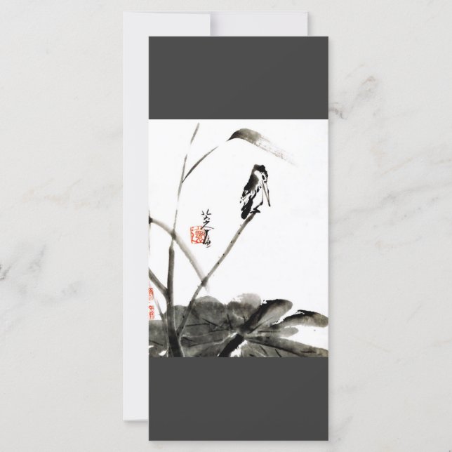 Chinesisches antikes Aquarellbild Großes Lesezeich (Vorderseite)