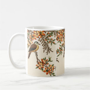 Chinesisches antikes Blumen- und Vogelmotiv, Vinta Kaffeetasse