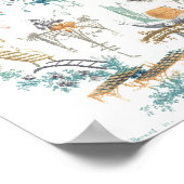 Chinesisches Arabesque-Poster Poster (Ecke)