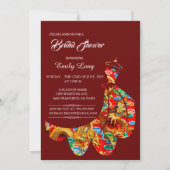 Chinesisches Auspicious Cloud Dragon Brautparty Einladung (Vorderseite)