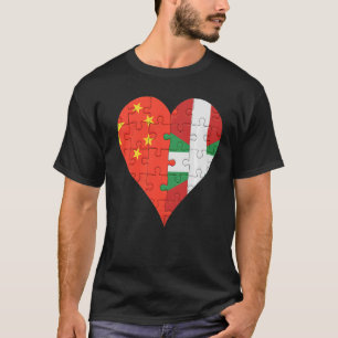 Chinesisches baskisches Flaggenherz T-Shirt