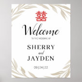 Chinesisches Begrüßungspapier Poster (Vorne)