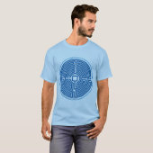 chinesisches Blau des Echolabyrinths T-Shirt (Vorne ganz)
