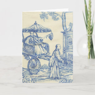 Chinesisches Blau Toile Karte