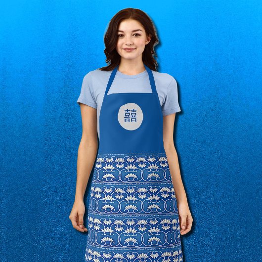 Chinesisches Blumen-Doppelglück Schürze