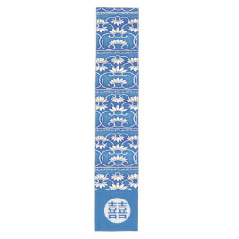 Chinesisches Blumenglück - Doppeltes Glück Mittelgroßer Tischläufer