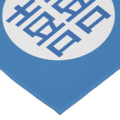 Chinesisches Blumenglück - Doppeltes Glück Mittelgroßer Tischläufer (Ecke)