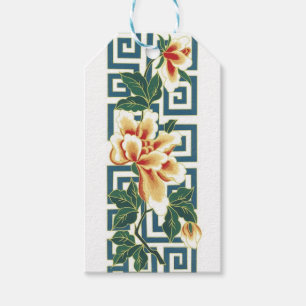 Chinesisches Blumenmuster Geschenkanhänger