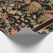 Chinesisches Blumenmuster mit schönen Vögeln Geschenkpapier (Ecke)