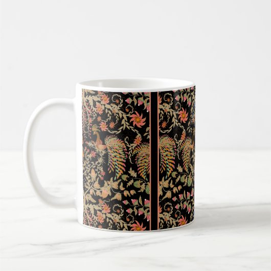 Chinesisches Blumenmuster mit schönen Vögeln Kaffeetasse (Links)