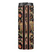 Chinesisches Blumenmuster mit schönen Vögeln  Thermosbecher (Rückseite)