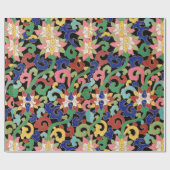 Chinesisches Blumenmuster-Wrap-Papier Geschenkpapier (Flach)