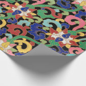 Chinesisches Blumenmuster-Wrap-Papier Geschenkpapier (Ecke)