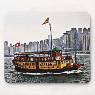 Chinesisches Boot Victoria Harbour Hong Kong Mousepad