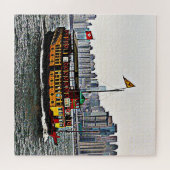 Chinesisches Boot Victoria Harbour Hong Kong Puzzle (Horizontal)