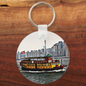 Chinesisches Boot Victoria Harbour Hong Kong Schlüsselanhänger (Vorderseite)