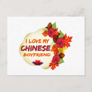 Chinesisches Boyfriend-Design Postkarte