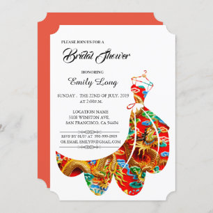 Chinesisches Brautparty für den Auspikaten Cloud-D Einladung