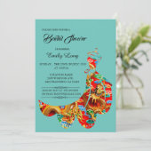 Chinesisches Brautparty für den Auspikaten Cloud-D Einladung (Stehend Vorderseite)