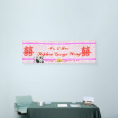 Chinesisches Brocade Double Happiness Wedding Bann Banner (Messeveranstaltung)