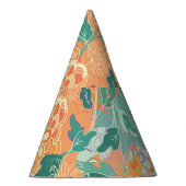 Chinesisches Chrysanthemum: Blumenorange Muster. Partyhütchen (Rechts)