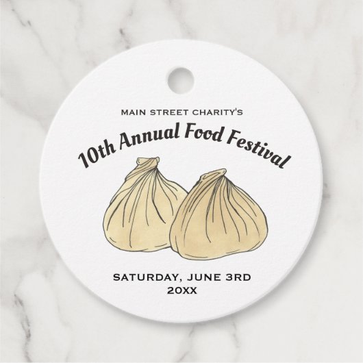 Chinesisches Dim Sum Shumai Dumplings Food Festiva Geschenkanhänger (Vorderseite)