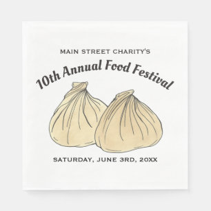 Chinesisches Dim Sum Shumai Dumplings Food Festiva Serviette